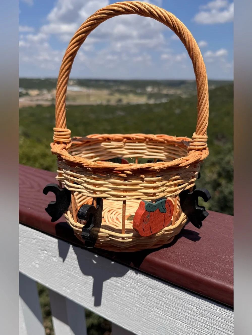 Halloween Small Wicker Basket